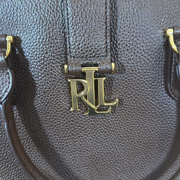Lauren Ralph Lauren Carrington Brigitte Tote in Chocolate Brown! In Great Cond.. - Picture 7 of 11